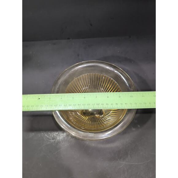 Federal Glass Amber Yellow Ribbed Mixing Bowl, 7.5" Nested Bowl, Vtg Kitchenware - Picture 7 of 8